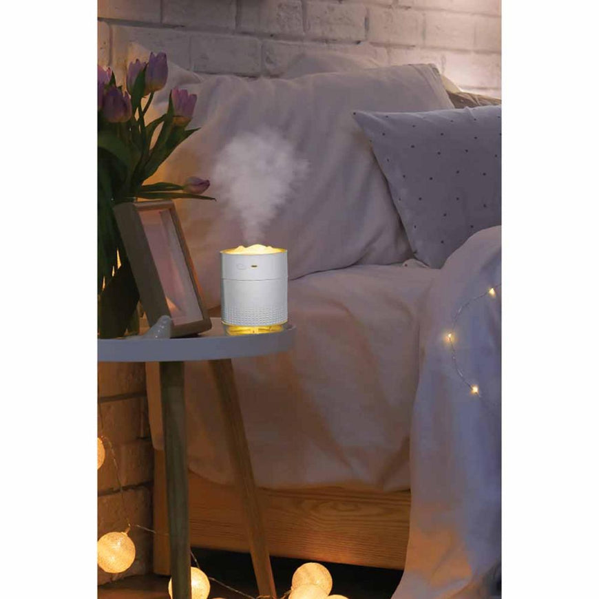 O2 Cool Treva Night Light Rechargeable 500 mL Humidifier - White