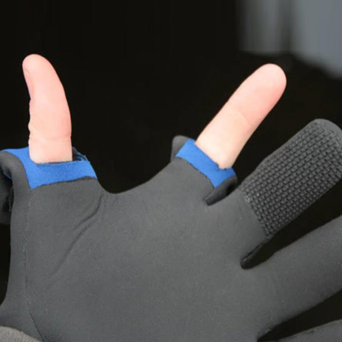 Glacier Glove Pro Angler Slit Finger Gloves - Black