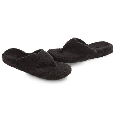 ACORN Women's Spa Thong Slippers - Black