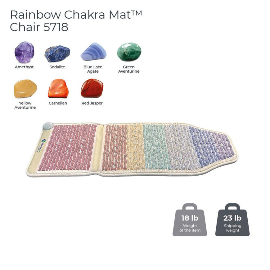 HealthyLine Rainbow Chakra Mat Chair 5718 Firm - Photon PEMF InfraMat Pro