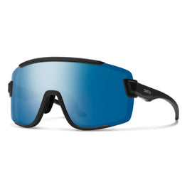 Smith Optics Wildcat Sunglasses ChromaPop Polarized Blue Mirror - Matte Black Frame