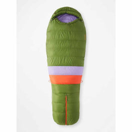 Marmot Women's Angel Fire 25Â° Sleeping Bag - Long/Foliage/Paisley Purple