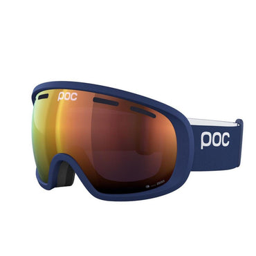POC Fovea Ski Goggles Partly Sunny Orange Lens - Lead Blue Frame