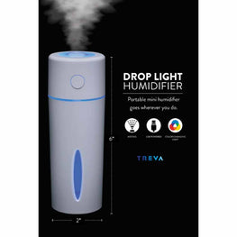 O2 Cool Treva Drop Light 150 mL Humidifier - White