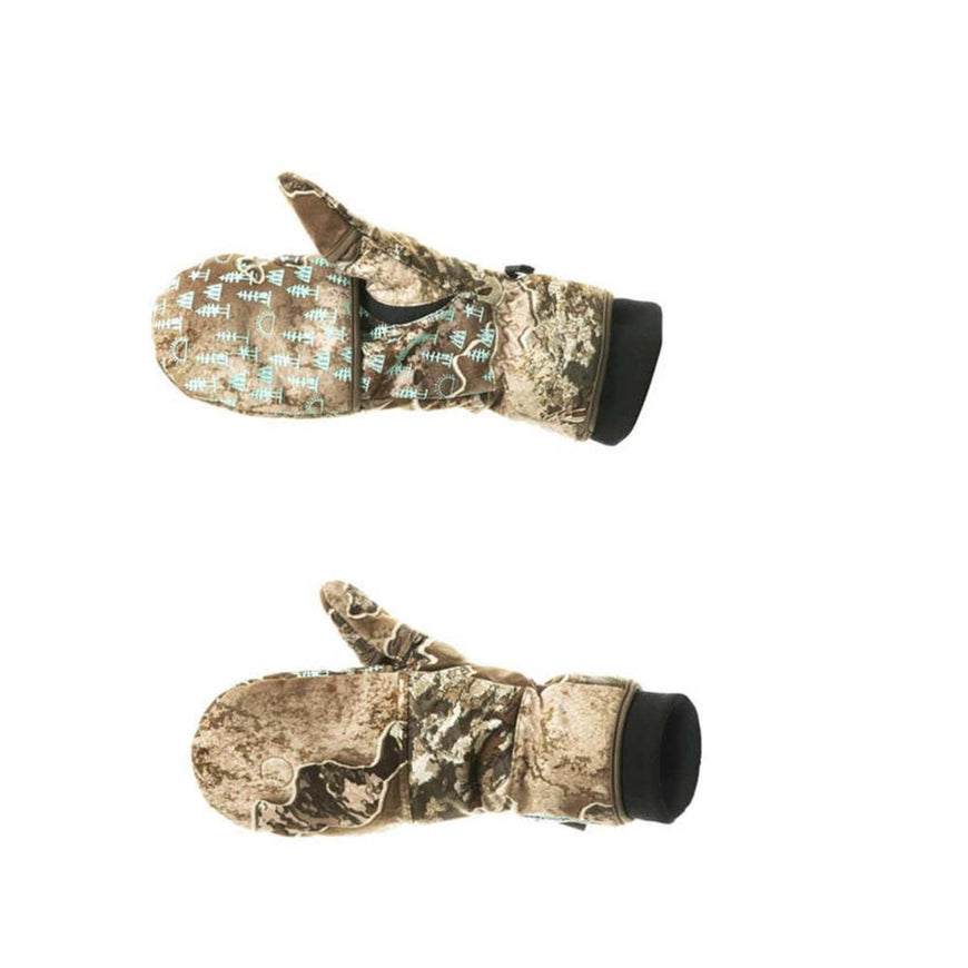 DSG Women's Flip Top Mitten 3.0 with Glove Liner - Realtree Edge