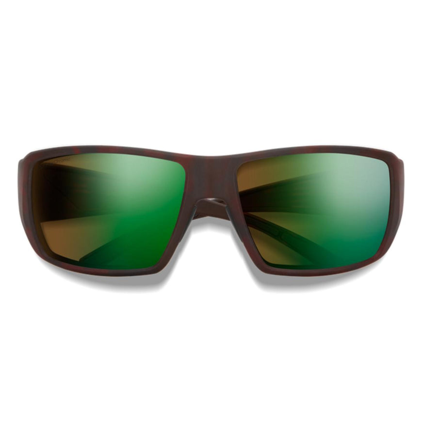 Smith Optics Guide's Choice Sunglasses ChromaPop Glass Polarchromic Brown Green Mirror - Matte Tortoise Frame