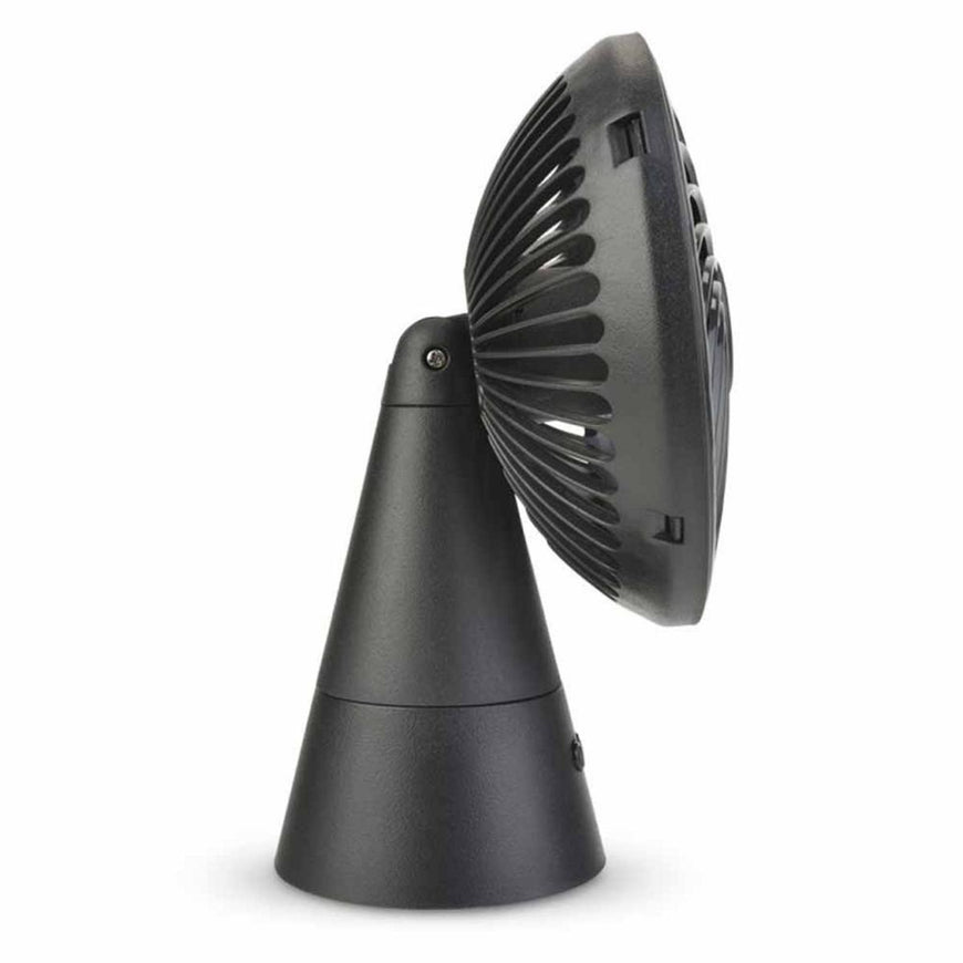 O2 Cool Treva 5 Inch Oscillating Rechargeable Desk Fan - Black