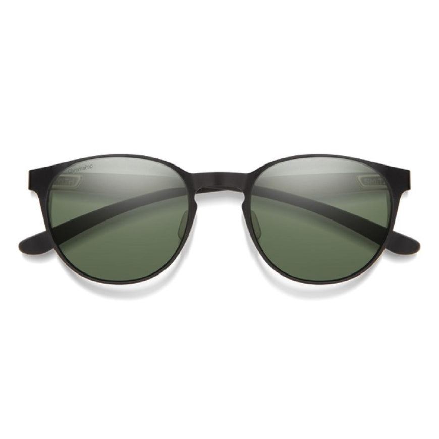 Smith Optics Eastbank Metal Sunglasses ChromaPop Polarized Gray Green - Matte Black/Silver Frame