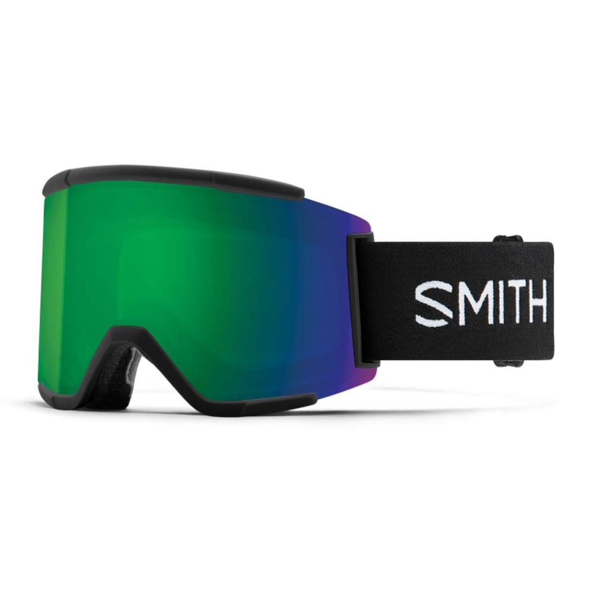 Smith Optics Squad XL Goggles Chromapop Sun Green Mirror - Black Frame