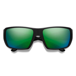 Smith Optics Guide's Choice XL Sunglasses ChromaPop Glass Polarized Green Mirror - Matte Black Frame