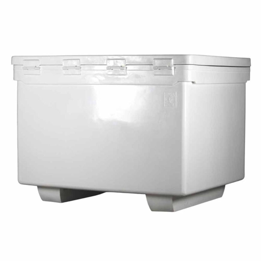 Icey-Tek 1100 Quart Rotomold Ice Chest/Cooler with Runners - White