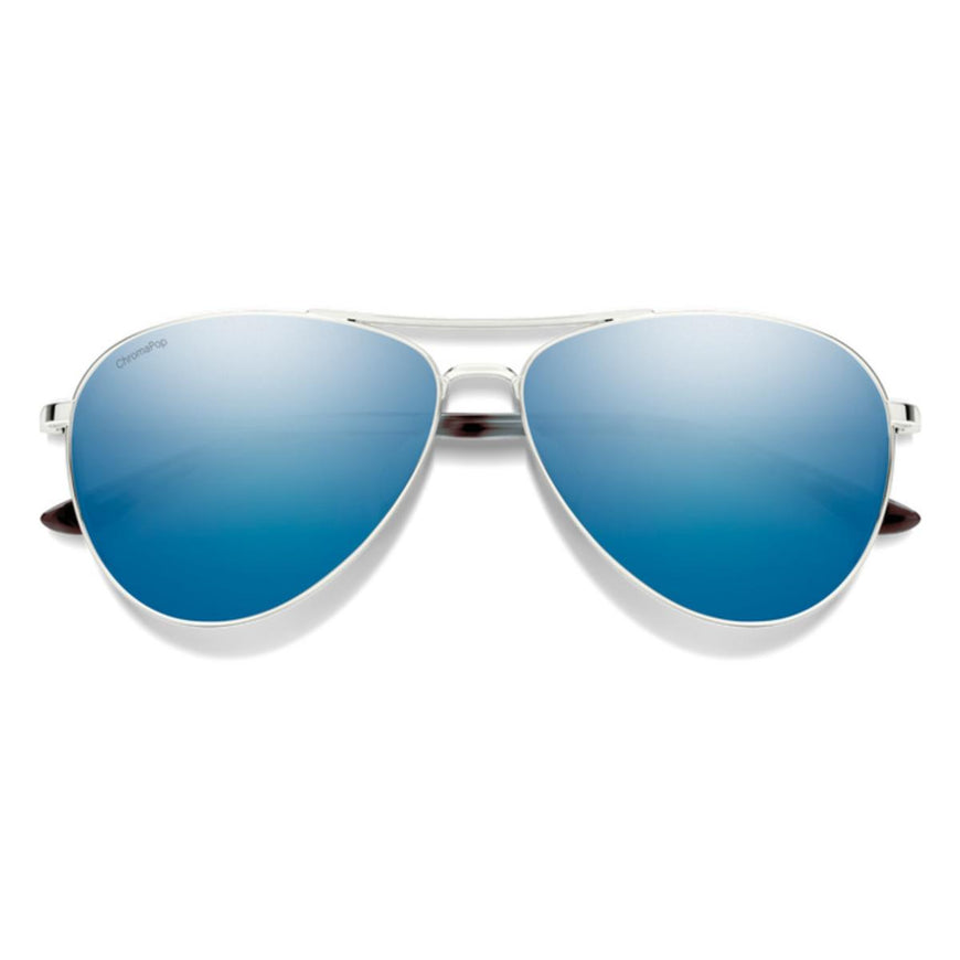 Smith Optics Langley 2 Sunglasses ChromaPop Polarized Blue Mirror - Silver Frame