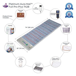 HealthyLine Platinum Aura Mat Full Pro Plus 7428 Firm - Photon Advanced PEMF InfraMat Pro