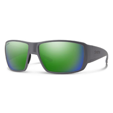Smith Optics Guide's Choice Sunglasses ChromaPop Polarized Green Mirror - Matte Cement Frame