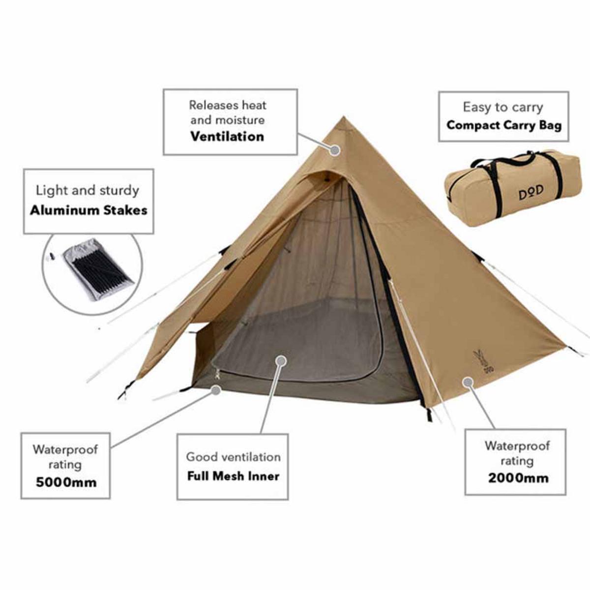 DOD Outdoors Ichi One Pole Tent - Medium